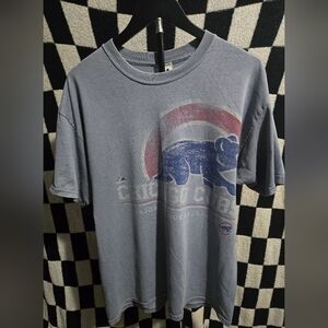 Majestic Chicago Cubs T Shirt Logo Mens Size large Classic T Shirt